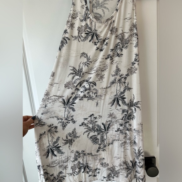 Soma Cool Nights Tank Sleepshirt Tropical Toile Ivory (Size XS) - Picture 4 of 7